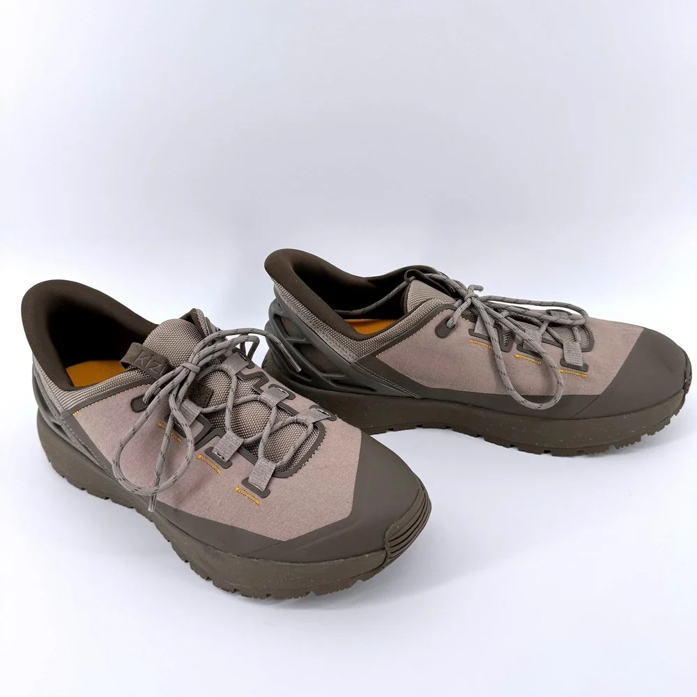 Kizik Wasatch Sneakers Mens 10.5 Wide Olive Brown Hand Free Slip On Hiking Shoes